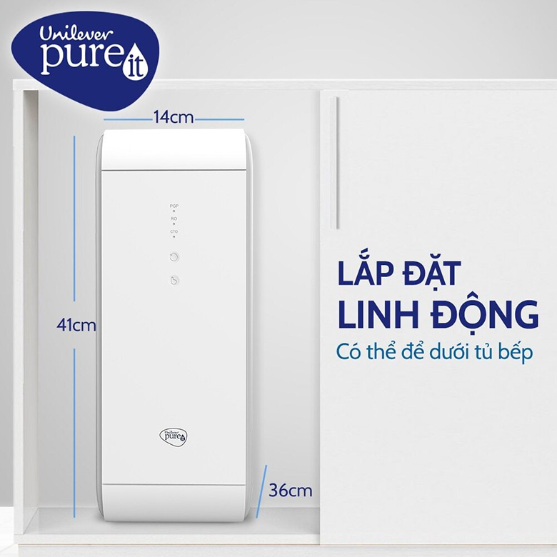 kích thước Máy lọc nước RO Unilever Pureit Delica UR5640