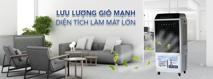 máy làm mát Hòa Phát HPCF1-033I có khả năng làm mát hiệu quả cho phòng từ 30 - 40m2