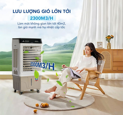 máy làm mát không khí Hòa Phát HPCF1-051 có lưu lượng gió 2.300m3/giờ