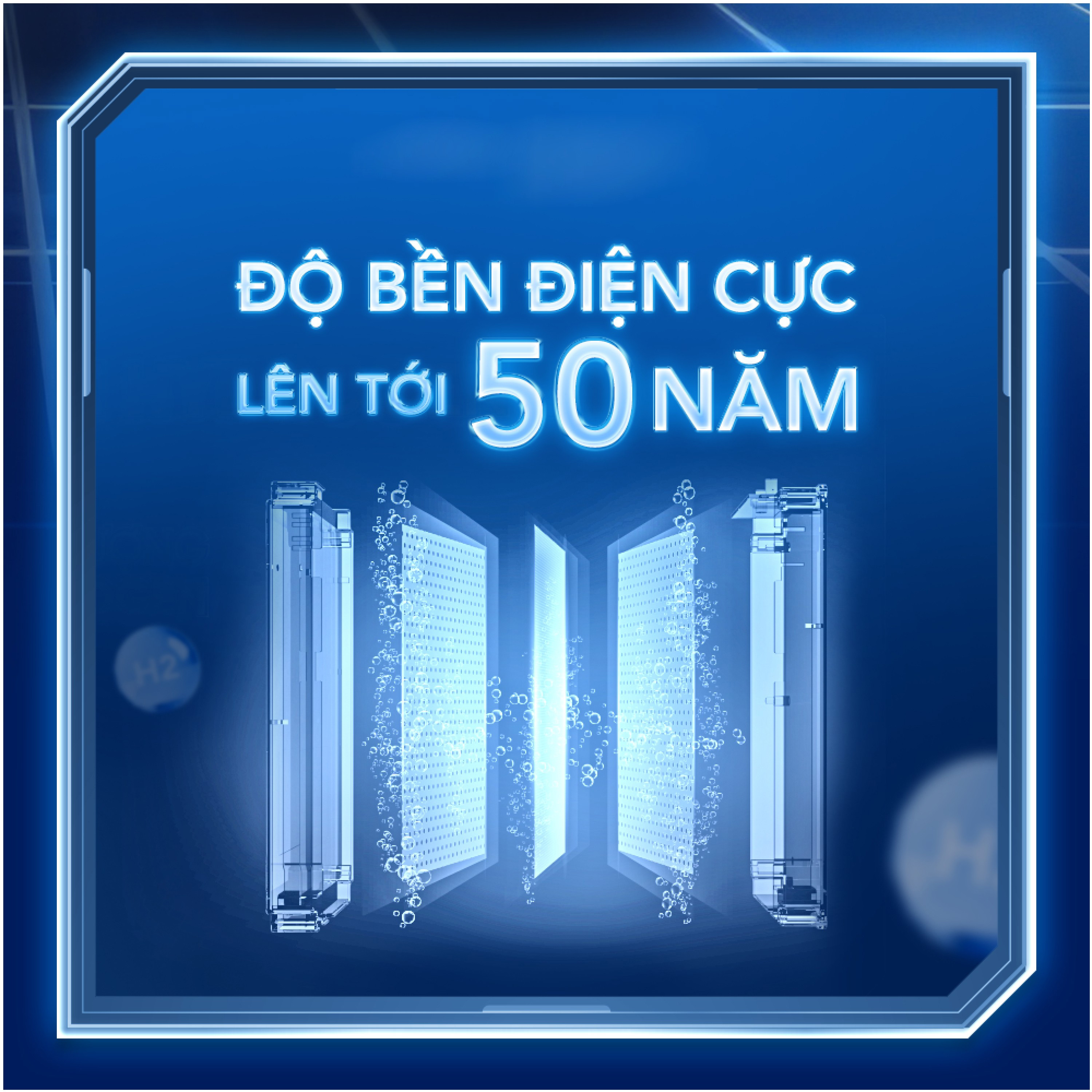 Độ bện điện cực lên tới 50 năm Hòa Phát Hydrogen ion kiềm RO HyperS HPA856