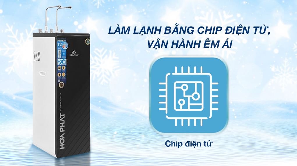 Máy lọc nước RO nóng nguội lạnh Hòa Phát HPN639 12 lõi