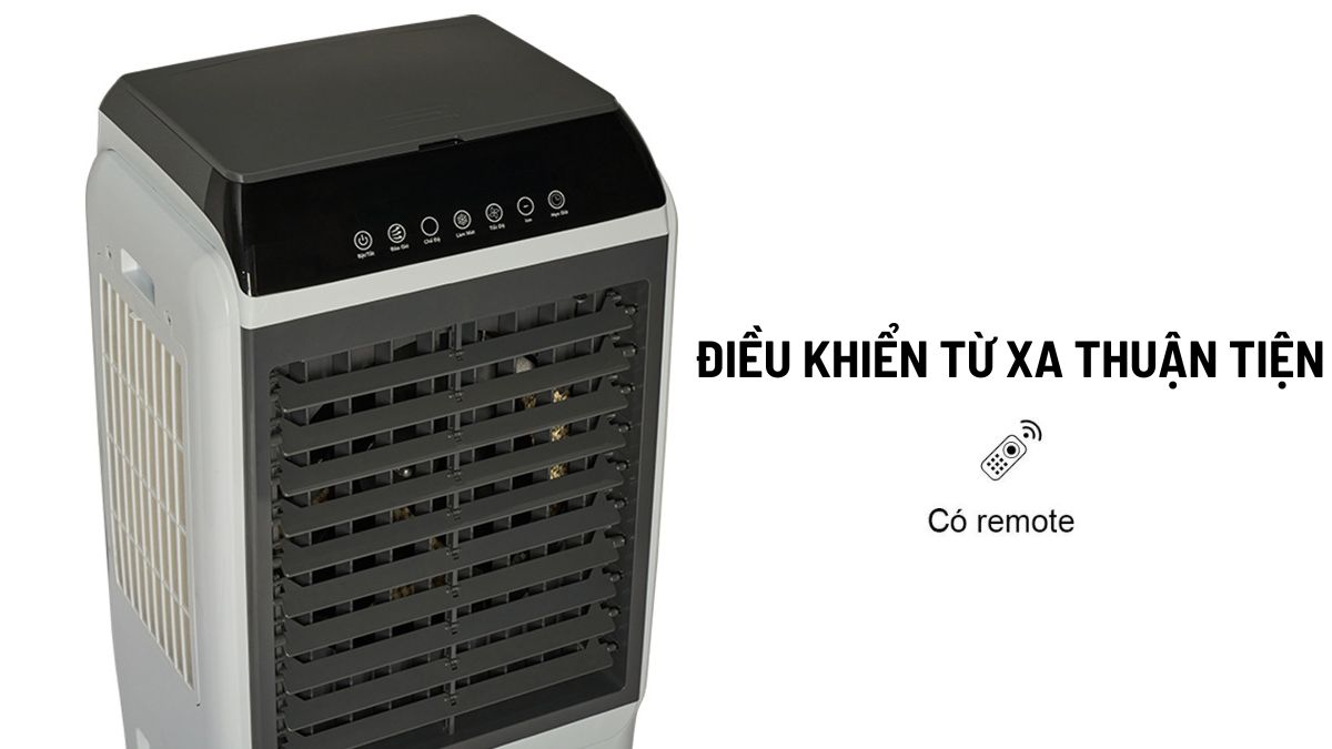 Hòa Phát HPCF1-034I sử dụng màn hình điện tử cùng remote đi kèm tiện lợi