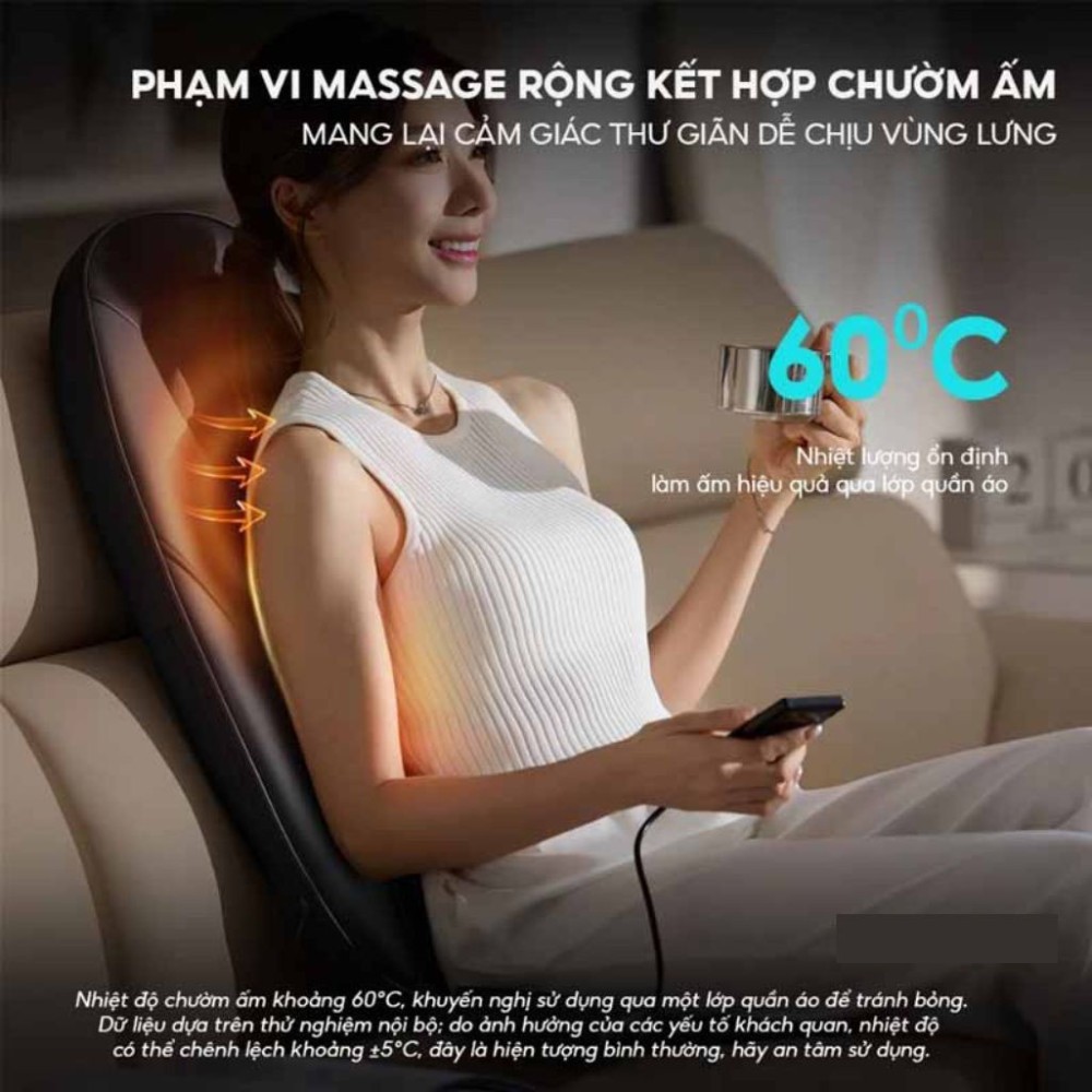 Đệm massage lưng eo Philips PPM8502 NEW - Hàng chính hãng
