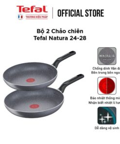 Combo Chảo vân đá Tefal Natura Chảo chiên 24cm & Chảo chiên 28cm