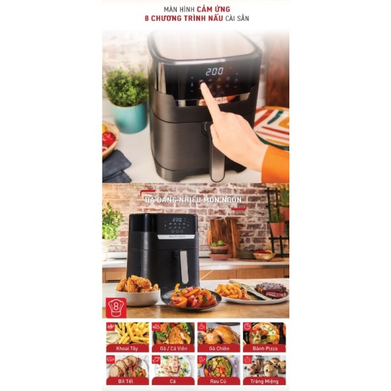 Nồi chiên không dầu Tefal 2in1 Easy Fry & Grill Precision EY505815 Nồi chiên không dầu Tefal 2in1 Easy Fry & Grill Precision EY505815