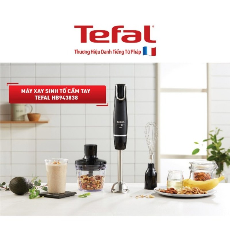 Máy xay sinh tố cầm tay Tefal HB943838 - đen, 1000W Máy xay sinh tố cầm tay Tefal HB943838 - đen, 1000W
