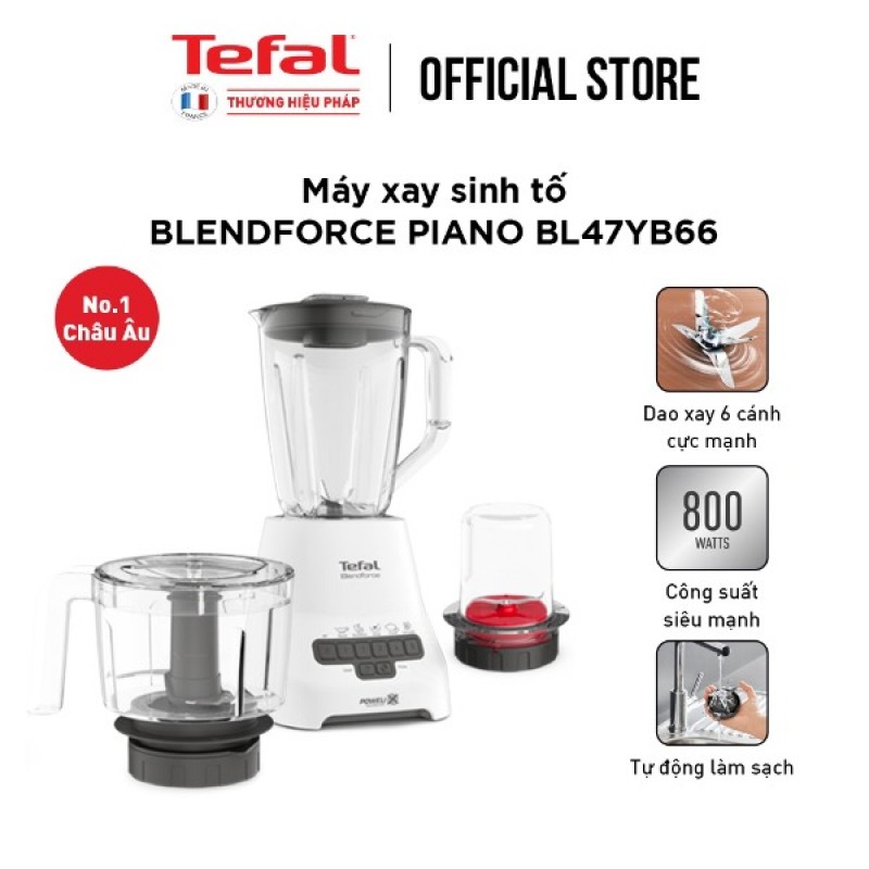 Máy xay sinh tố, xay thịt, xay thực phẩm Tefal BL47YB66, 800W, 2L Máy xay sinh tố, xay thịt, xay thực phẩm Tefal BL47YB66, 800W, 2L