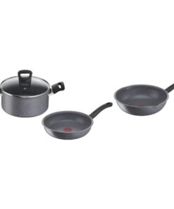 Bộ nồi chảo Tefal Cook Healthy 3pcs (Chảo 24/Chảo sâu 28/ Nồi 20)