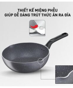 Chảo chiên sâu lòng vân đá Tefal Natura B2266595 26cm