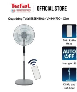 Quạt đứng điều khiển từ xa Tefal Essential VH444790, màu xám