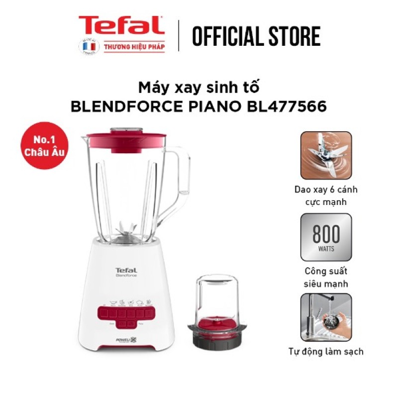 Máy xay sinh tố Tefal Blendforce Piano BL477566 - Đỏ Máy xay sinh tố Tefal Blendforce Piano BL477566 - Đỏ