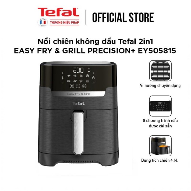 Nồi chiên không dầu Tefal 2in1 Easy Fry & Grill Precision EY505815 Nồi chiên không dầu Tefal 2in1 Easy Fry & Grill Precision EY505815