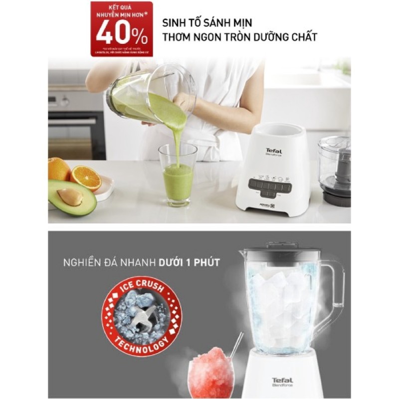 Máy xay sinh tố, xay thịt, xay thực phẩm Tefal BL47YB66, 800W, 2L Máy xay sinh tố, xay thịt, xay thực phẩm Tefal BL47YB66, 800W, 2L